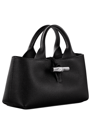 Sac à main S Le Roseau en cuir noir de la marque Longchamp