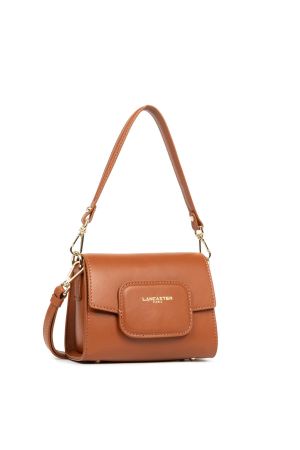 Mini sac trotteur Paris PAD par Lancaster en cuir camel